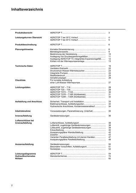 Betriebsanleitung AEROTOP T - Elco