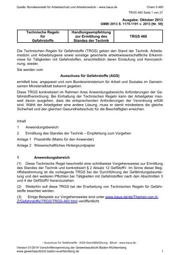 5.460 - Gewerbeaufsicht - Baden-Württemberg