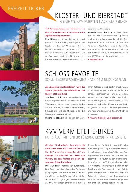 KVV-Magazin Nr. 71, April 2013 - KVV - Karlsruher Verkehrsverbund