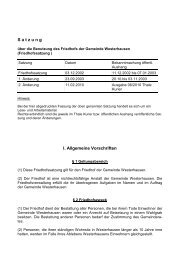 Friedhofssatzung komplett Westerhausen - Thale