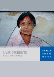 Philippines Lives Destroyed - Human Rights Watch
