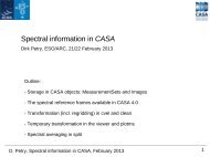 Spectral information in CASA - ESO