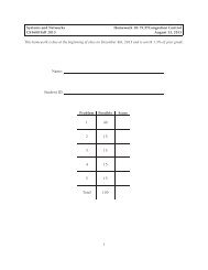 Systems and Networks Homework 10: TCP/Congestion Control ...