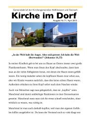 Kirche im Dorf Nr. 71 - Evangelische Kirchengemeinde HÃ¶ÃŸlinswart ...