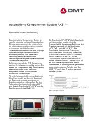 Systembeschreibung AKS - DMT GmbH & Co. KG