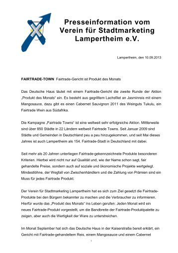 zur Pressemitteilung - Stadt Lampertheim