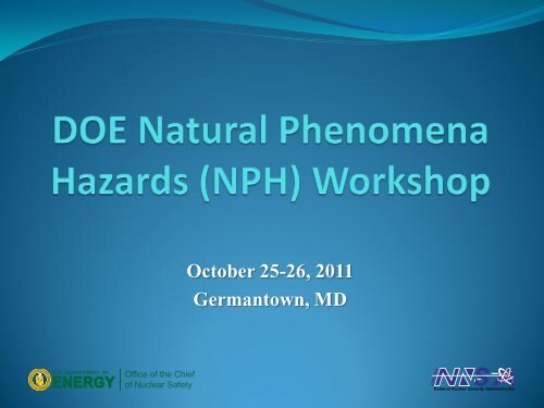 DOE Natural Phenomena Hazards (NPH) Workshop