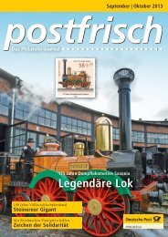 September | Oktober 2013 - Deutsche Post - Philatelie