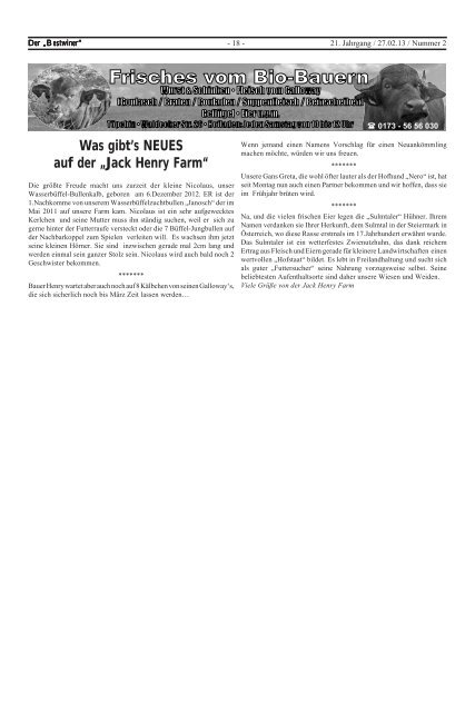Ausgabe 02/2013 - Bestensee