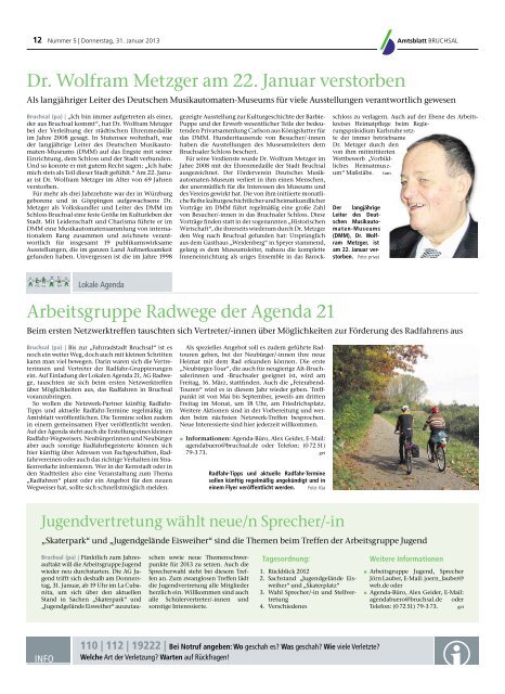 Amtsblatt KW 05/2013 - Bruchsal