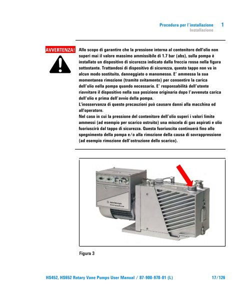 HS452, HS652 Rotary Vane Pumps - Agilent Technologies