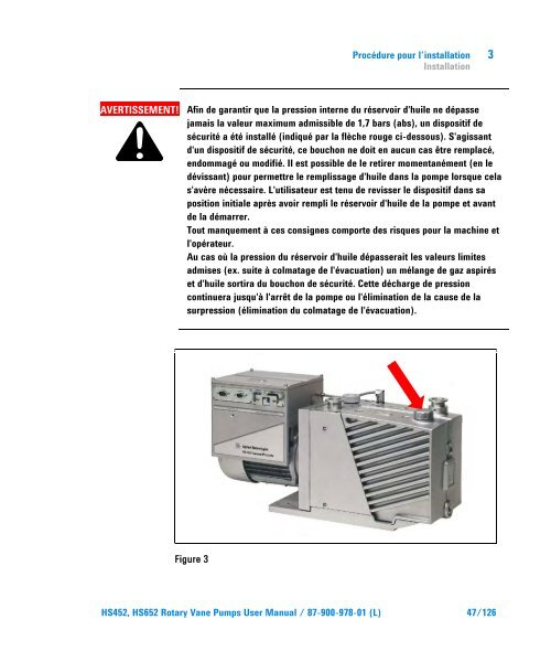 HS452, HS652 Rotary Vane Pumps - Agilent Technologies