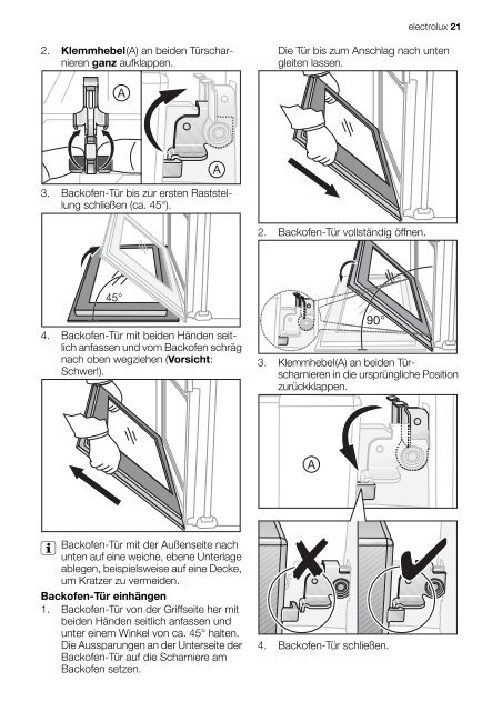 Gebrauchsanweisung Electrolux Einbau Backofen ... - Elektroshop24