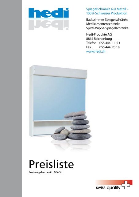 Preisliste - Hedi