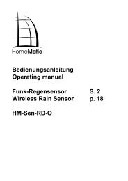 Bedienungsanleitung Operating manual Funk-Regensensor ... - eQ-3