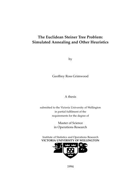 The Euclidean Steiner Tree Problem: Simulated ... - Victoria University
