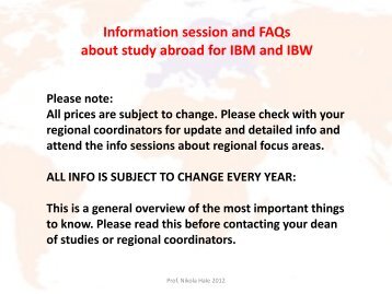 SPO requirements for study semester abroad