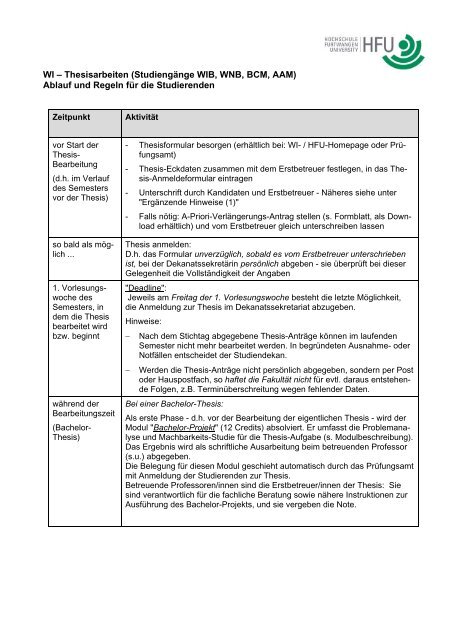 Thesis - Hochschule Furtwangen