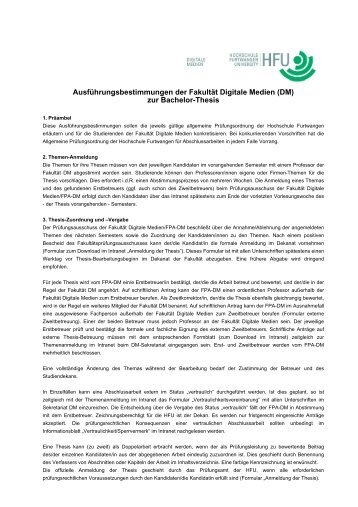 zur Bachelor-Thesis - Hochschule Furtwangen