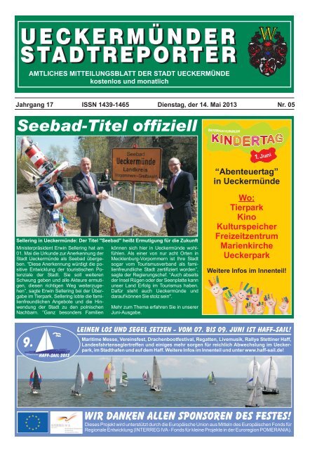 STADTREPORTER UECKERMÜNDER - Stadt Ueckermünde