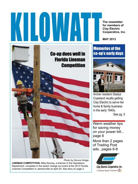 May 2013 Kilowatt - Clay Electric Co-op, Inc.