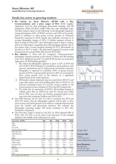 Semiconductor Equipment - Berenberg Bank