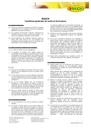 Conditions générales de vente et de livraison