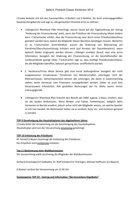 Protokoll der Classic-Konferenz (Praesidium_Info_03_2013 ... - DKBC