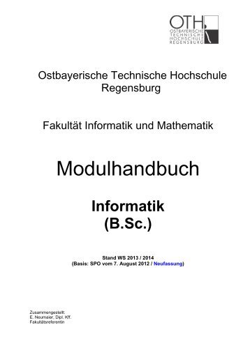 Modulhandbuch - Hochschule Regensburg