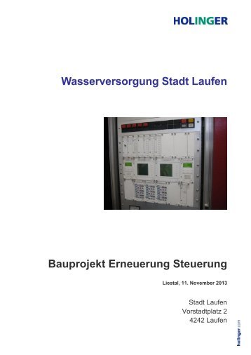 Wasserversorgung_Bauprojekt_Steuerung [PDF ... - Stadt Laufen