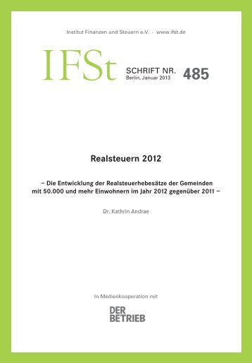 Realsteuern 2012 - ifst