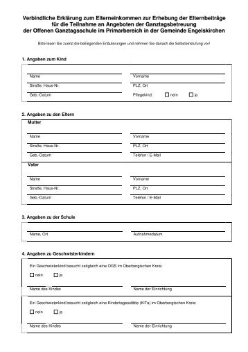 Erklärung zum Elterneinkommen (pdf) - Engelskirchen