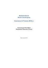 Modulhandbuch - Hochschule RheinMain