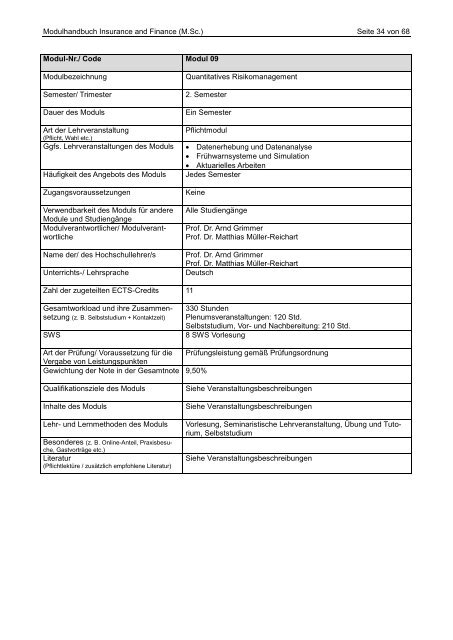 Modulhandbuch - Hochschule RheinMain