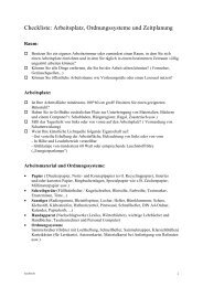 Checkliste: Arbeitsplatz, Ordnungssysteme und Zeitplanung