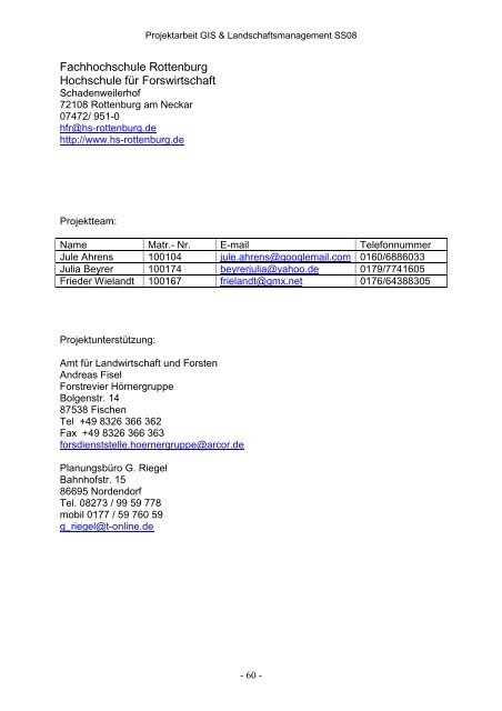 Dokumentation als PDF - Hochschule Rottenburg