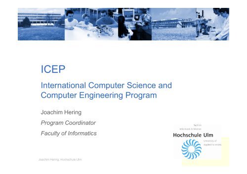 International Computer Science and Computer ... - Hochschule Ulm