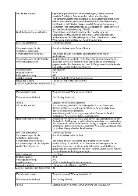 Modulhandbuch - Hochschule Wismar