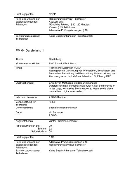 Studienordnung - Hochschule Wismar