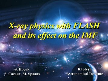 X-ray physics with FLASH and its effect on the IMF