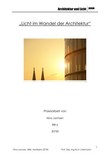 Licht im Wandel der Architektur