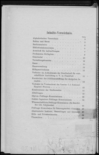 Personalverzeichnis Wintersemester 1920/21