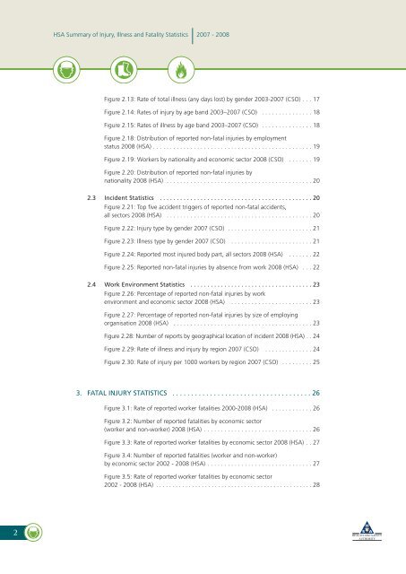 Summary of Workplace Injury, Illness and Fatality Statistics 2007-2008