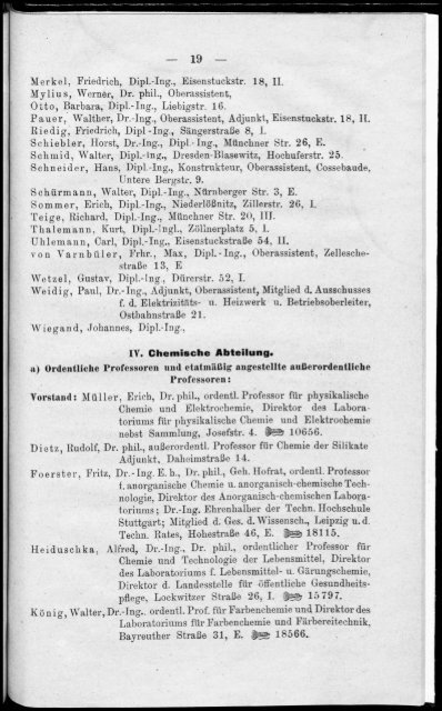 Personalverzeichnis Sommersemester 1921