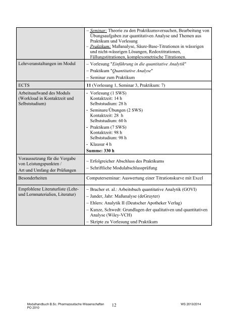 Modulhandbuch - Albert-Ludwigs-Universität Freiburg