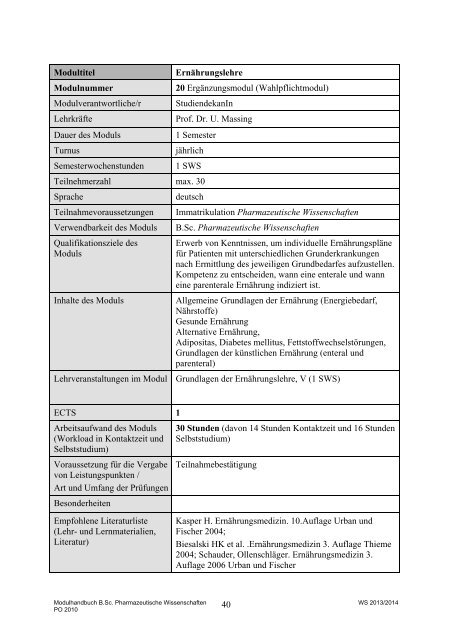 Modulhandbuch - Albert-Ludwigs-Universität Freiburg