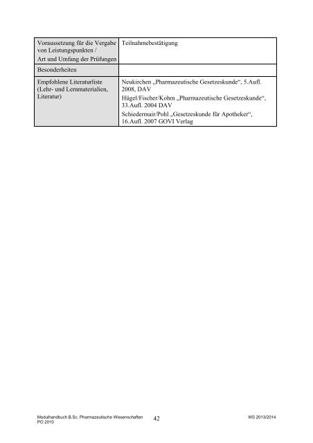 Modulhandbuch - Albert-Ludwigs-Universität Freiburg