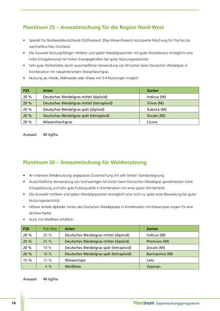 Plantinum Broschüre - AGRAVIS Raiffeisen AG