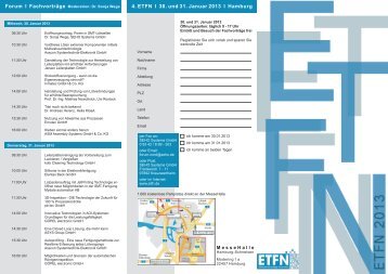 4. ETFN I 30. und 31. Januar 2013 I Hamburg - ASSCON ...