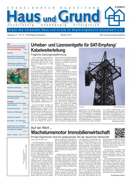 Ausgabe 10 13 Pdf 3 4 Mb Haus Und Grund Dusseldorf